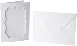 Papermania 8 x 6-inch 300 GSM Photo-Fit Tri Fold Aperture Cards and Envelopes, Pack of 4, White