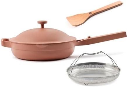 Our Place Always Pan 2.0-10.5” (2.6 Qt) Nonstick, Toxin-Free Ceramic Cookware | Patented 10-in-1 Aluminum Frying & Sauté Pan | Safe for Oven, Induction & All Cooktops up to 450°F | Spice