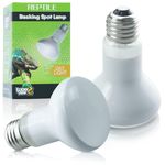 LUCKY HERP Reptile Heat Lamp Bulb, 2 Pack 50W Basking Spot Light for Tortoise D3, E27 Reptile Basking Lamp for Lizard, Snake, Chick, Dog