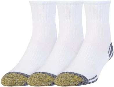 Gold Toe Men's Outlast Quarter Socks, 3-Pairs, White, Large