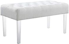 Linon Ella Glitz Acrylic Leg Bench,