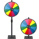 iElyiEsy Spinning Prize Wheel Spin Wheel for Prizes with Stand Erasable Surface for Trade Show Carnival Party Fortune Game (24 INCH Adjustable)