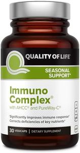 Quality of Life Premium AHCC Complex – ImmunoComplex Includes AHCC Mushroom Extract, Vitamin C, Vitamin D3, Copper, Zinc