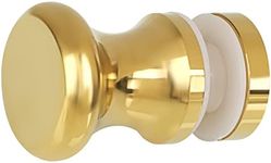 Alise Shower Glass Door Handle,Sliding Shower Doors Knob,Single Side Pull Hardware Replacement Parts for Bathroom Glass Doors,Solid SUS304 Stainless Steel Knobs,Gold Finish,XLS200DB-G