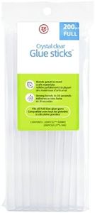 ZFYOUNG 200 Count - Crystal Clear Hot Glue Sticks - Full Size, 5.9" x 0.27", All-Purpose Glue for Crafting, Wood, Metal, Glass, Plastic, Fabric, Foam - Ideal for DIY, Scrapbooking & More