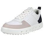 ECCO Men's Street 720 Gore-tex Waterproof Golf Shoe, White/Black/Gravel, 7/7. 5 UK