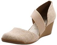 Anne Klein Women's Tara Wedge Pump, Natural Linen, 8.5