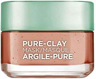 L’Oréal Paris Pure-Clay Cleansing Mask with 3 Mineral Clays + Red Algae, Exfoliates and Refines Rough Skin, 50 ml