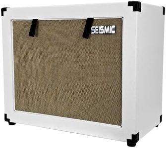 Seismic Audio - 12" Guitar Speaker Cabinet Empty - 7 Ply Birch - 1x12 Speakerless Cab - White Tolex - Wheat Cloth Grill - Front or Rear Loading Options