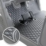 Xtreme Mats EZGO RXV Golf Cart Mat, Full Coverage Golf Cart Floor Liner Mat - Only Fits EZGO RXV (2008-2022) & 2Five (2009+) - Black with Grey Trim