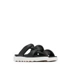 SOREL Women's Viibe Twist Slide Sandals - Black, Sea Salt - Size 7