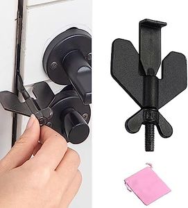 Portable Door Locks, 3 in 1 Security Door Locks for Home/Hotel/School/Apartment/College Security Devices (Black)