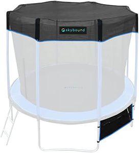 SkyBound Recreational Trampoline Cover - Tent for 10ft Round Outdoor Trampoline - Heavy Duty Sun Shade Covers for Straight-Pole Round Trampolines - Only Includes Top Cover and Shoe Bag (Blue)