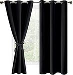 DWCN Black Blackout Curtains for Be