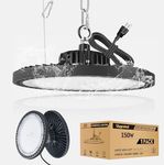 ICEKO KN 150W Industrial UFO LED High Bay Light, LED Garage Lighting Ceiling LED,Workshop Lighting,21000LM/6000K/WaterProof,Powerful Lights Fixture for Shops,Garage,Barn,Warehouse,Basement,Loft,Gym