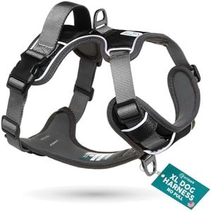 Embark Adventure XL Dog Harness No-Pull Dog Harnesses for Extra Large, Medium and Small Dogs. 2 Leash Clips, Front & Back with Control Handle, Adjustable Black Dog Vest, Soft & Padded for Comfort