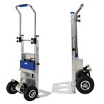 DGHKB Electric Stair Climber,Trolley on Wheels,Hand Truck Stair Climber Electric,Aluminum Alloy,Brushless Motor,With Extendable Handle,Suitable for Carrying Heavy Objects A