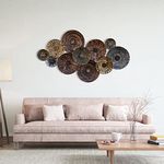 Craftter Trible Circles Metal Wall Art for Home Décor | Decorative Hanging Sculpture | Wall-Mount Decoration for Living Room Bedroom Farm House Cottage Home Office | Modern and Antique| Black