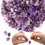 XIANNVXI Amethyst Beads 400 Pcs Purple Beads Stone Beads Crystal Beads Irregular Gemstones Loose Rocks Drilled DIY for Bracelet Earring Necklace Jewelry Making Crafting 5-8 mm