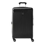 Travelpro Maxlite Air Hardside Expandable Checked Suitcase, 8 Spinner Wheels, Lightweight Hard Shell Polycarbonate Suitcase, Black, Checked Medium 70x45x28 cm