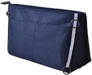 Vercord Expandable Nylon Handbag Purse Organizer Insert Liner Shaper Bag in Bag Navy XLarge