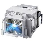 COOBAN ELPLP65 /V13H010L65 Replacement Projector Lamp Bulb with Housing for Epson EB-1761W EB-1760W EB-1771W, PowerLite 1776W /PowerLite 1775W /PowerLite 1771W 1770W 1761W 1760W 1751 1750 Projector