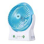 DurationPower Battery Fan Rechargeable Fan Portable USB Powered and Rechargeable Battery Operated Personal Desk fan Strong Airflow Cooling fan 3 Speeds for Cooling Travel Home Kitchen Office Outdoor