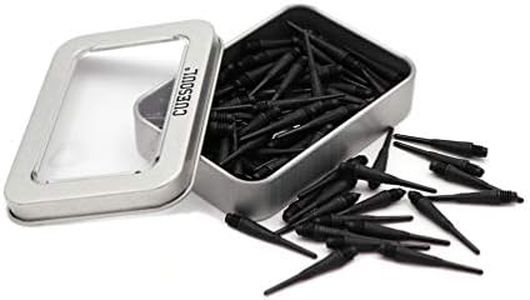 CUESOUL Soft Tip Darts Points 2BA Thread Black,Pack of 100 pcs