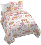 Jay Franco Hello Kitty King Size Comforter Set - 7 Piece Bedding Includes Sheet Set & Pillow Covers - Super Soft Floral Bedding