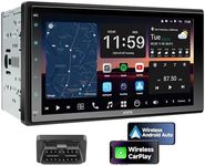 Wireless CarPlay Android Auto Car Stereo - X10 Android 13 QLED 7" Touchscreen, Octa-Core 8+128GB, 4G LTE WiFi, Built-in Amplifier, GPS, Vehicle Diagnostics, HDMI