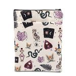 G2TUP Witchy Book Sleeve Witch Book Cover for Book Lovers Wizard Bookish Witch Bookworm Book Cover with Zipper (Witch Book Cover)