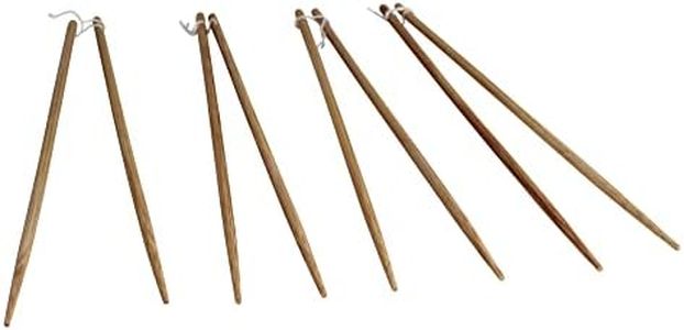 IMUSA USA WPAN-10012 4-Pair Bamboo Cooking Chopsticks, 13-Inch, Brown