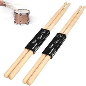 2 Pairs Drum Sticks, 7A Drum Sticks, Oval Wood Tip Drum Stick for Drums, Non-slip Drum Stick for Jazz Drum Electronic Drums Musical Instrument Percussion (7A, 2 Pairs)