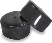 Prescott Plastics 7/8 Inch Round Black Vinyl End Cap, Flexible Pipe Post Rubber Cover (10)