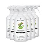 ATTITUDE Bathroom Cleaner, EWG Verified, Plant- and Mineral-Based, Vegan Household Products, Unscented, 800 mL (Pack of 6)