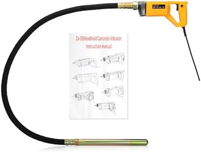 Woudy Concrete Vibration Tool, 6.6 FT Copper Shaft Rod with 1500w Power Concrete Vibrator with, 14400VPM Concrete Vibration Tool, Portable Pencil Cement Vibrator Remove Air Bubble and Mix Concrete.