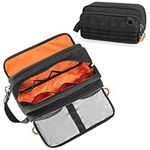 Prokva Tactical Toiletry Travel Bag for Men, Dopp Kit Shaving Organizer Case for Toiletries, Shower and Grooming Care Accessories, Black (Empty Bag Only, Patent Design)