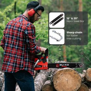 BU-KO 65cc Petrol Chainsaw 20" – 20 Inch Gas Powered Saw