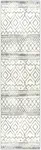 Maples Rugs Abstract Diamond Modern Distressed Non Slip Runner Rug For Hallway Entry Way Floor Carpet [Made in USA], 2'6 x 10, Neutral