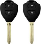 2 x Key Remote Button Shell for Toyota Rav4 Corolla Camry Prado Echo Hilux Yaris