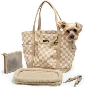 Cleverpup Transit Tote Dog Carrier 4-Piece Set - Medium, Checkerboard