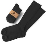 Gripjoy Compression Socks with Grips for Women & Men - 15-20mmHg - Knee High Non-slip Socks