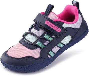 WHITIN Girls Shoes Wide Barefoot Sneakers for Big Kids Boys Size 4 Zero Drop Running Walking Tennis Minimalist Cross Training Gradient Purple 36