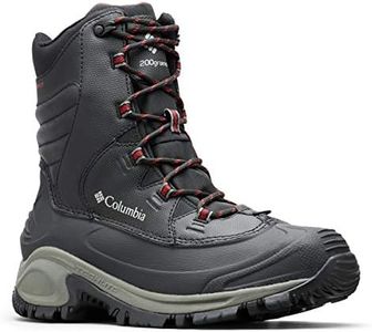 Columbia Men's Bugaboot III Snow Boot, Black/Bright Red, 9 Wide