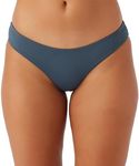 O'NEILL Women's Matira Bikini Bottoms - Cheeky Coverage Women's Bathing Suit Bottom with Hipster Fit,Slate 3,L