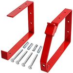 Spares2go Universal Lockable Wall Ladder Storage Rack Brackets (Red)