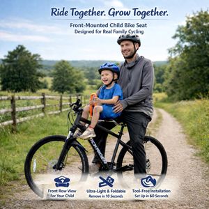 UrRider Front Mounted Child Bike Seat – Tool-Free, Foldable, Ultra-Light for Toddlers 2–6 Years