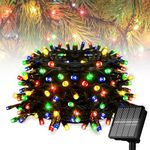 Solar String Lights for Outside, 39Ft 100 LED Solar String Lights Outdoor with 8 Modes，Solar Lights for Outside Waterproof for Yard, Fence,Balcony, Party,Christmas Tree Decorations (Multicolor)