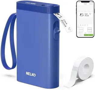 Nelko Label Maker Machine with Tape, P21 Bluetooth Label Printer, Wireless Mini Label Makers with Multiple Templates for Organizing Office Home, Blue