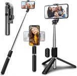 Kratos Extendable Selfie Stick Tripod Stand up to 100 cms Long, 360° Rotation, Compatible with iPhone, Samsung, Vivo, Redmi, Oppo, Gopro and All Smartphones with Bluetooth Remote